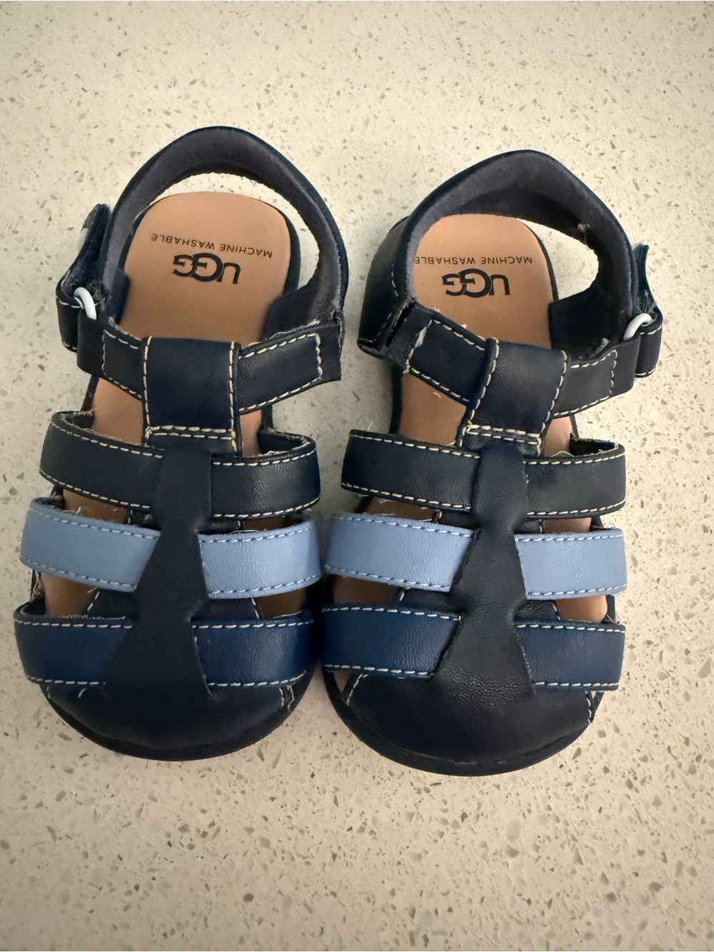 UGG Kolding Kids' Blue Leather Sandals